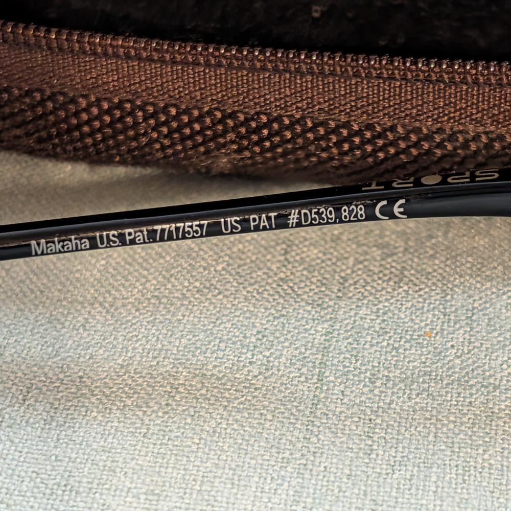 Maui Jim Black Rimless Sunglasses with Brown Zipper Case - Picture 3 of 11